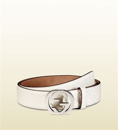 gucci white belt|white gucci belt snake buckle.